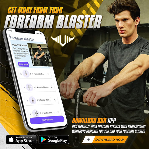 Vikingstrength Forearm Blaster - Thick Handle Forearm Strengthener Exercise Equipment for Muscle Building
