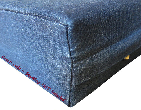 Dogbed4less DIY Durable Blue Denim Pet Bed Cover, Waterproof Internal Case for 41"X27"X4" Large Dog Bed