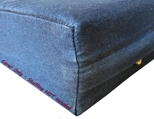 Dogbed4less DIY Durable Blue Denim Pet Bed Cover, Waterproof Internal Case for 41"X27"X4" Large Dog Bed