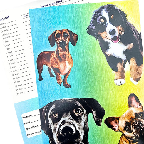 Puppy to Dog Health Folder (9X12 Inches) - Record Information & Store Important Documents - New Dog Gift for Pet Parents