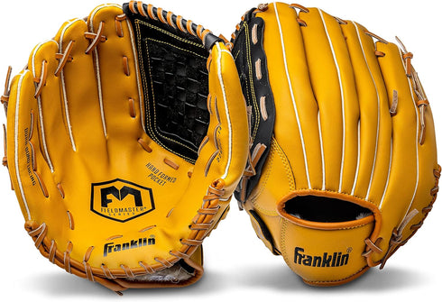 Franklin Sports Baseball + Softball Gloves - Field Master Adult + Youth Gloves - Right Hand + Left Hand - Infield +