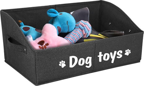 PET ARTIST Sturdy Collapsible Dog Organization and Storage Basket - Cute Toy Storage with Handles for Dogs