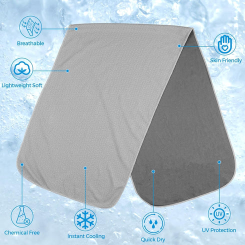 Generic Cooling Towels for Neck and Face - Soft Breathable Chilly Towel, Sweat Wraps, Cool Rags Quick Dry Towel for Hot