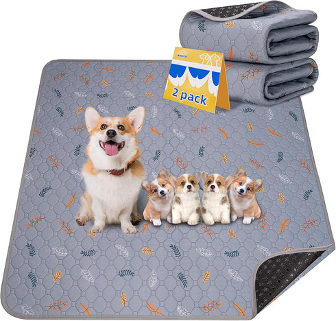 Sunheir 2-Pack Extra Large Reusable Dog Mat for Floor, Dog Playpen, Non-Slip