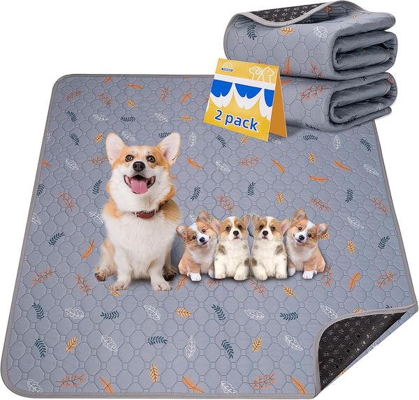 Sunheir 2-Pack Extra Large Reusable Dog Mat for Floor, Dog Playpen, Non-Slip
