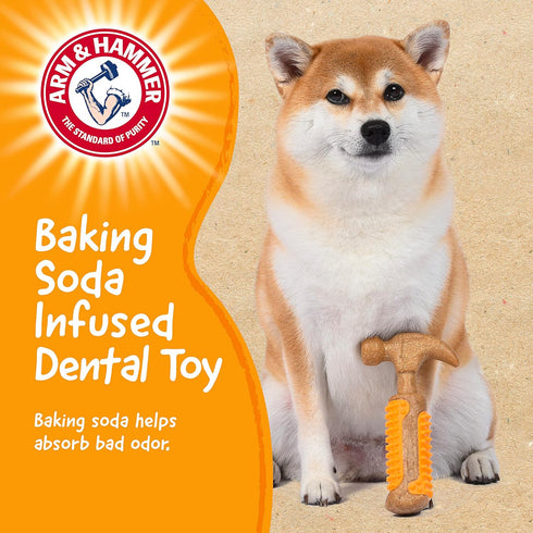 Arm & Hammer Chew Tools Collection: Wood Blend Hammer Chew Toy for Dogs, Durable Alternative to Chewing Sticks