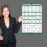 QUICKFIT 2 Pack Kettlebell Workout Exercise Poster Set - Volume 1 & 2, Laminated Chart, 18” x 24 "