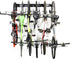 Ultrawall Stainless Steel Bike Storage Rack, 6 Bike Storage Hanger Wall Mount, Holds Up to 300lbs, Black