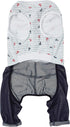 Blueberry Pet Summer Vacation Beach Cotton Dog Shirt with Denim Pants, Nautical Striped Jumpsuit for Medium Dogs