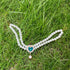 Handmade Pearl Dog Necklace, Cute Cat Collar, Fancy Adjustable Puppy Collar with Blue Heart Jewelry for Birthday Party