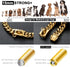 Gold Dog Chain Collar, 18K Cuban Link Metal Chain Collar with Secure Buckle, Heavy Duty Chew Proof for Medium Dogs
