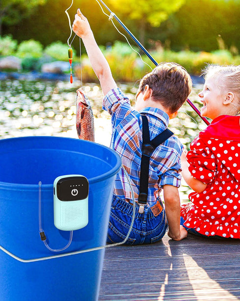 Skywin Portable Aerator for Fish, USB Rechargeable Live Bait Aerator for Buckets, Coolers, Aquariums