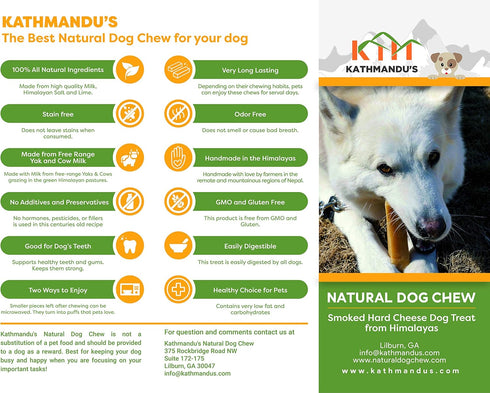 Authentic Himalayan Natural Dog Cheese Chew, Pack of 4 Large & XLarge Chews, Premium Organic Yak Chew for Indoor and