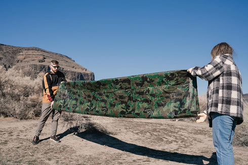 Stansport Rip Stop Tarp, 6' x 8', Green Camo