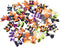 50Pcs Halloween Small Dogs Hair Bows, Puppy Hair Bow Ties with Pumpkin Skull Bat Ghost for Pet Grooming