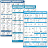QuickFit 3 Pack Workout Charts, Dumbbell Workouts + Bodyweight Exercises + Stretching Routine Posters