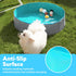 Swimming 32" 8") Sloosh Foldable Dog Kiddie Pool - Portable Hard Plastic Doggie Pool, Anti-Slip Collapsible Pets Bath