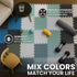 Set 18 (12.6"x12.6"x0.4") 18sqft bemaxx Gym Mats - pcs EVA Interlocking Foam Floor Tiles Protective Gym Flooring Sports
