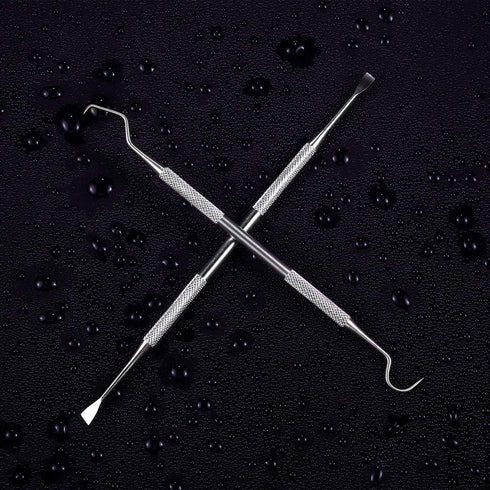 Mudder 4 Pieces Dog Dental Tools, Stainless Double Headed Cleaning Tool Set, Tartar Remover for Dogs Cats