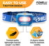 Foxelli LED Headlamp Flashlight for Adults & Kids, Lightweight & Waterproof, Comfortable Headband, 3 AAA Batteries