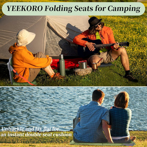 Inflatable Stadium Seats, Portable Bleacher Seat with Back Support, Foldable and Lightweight Chairs for Sporting