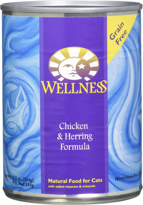 Wellness Chicken & Herring Cat Can, 12.5 oz