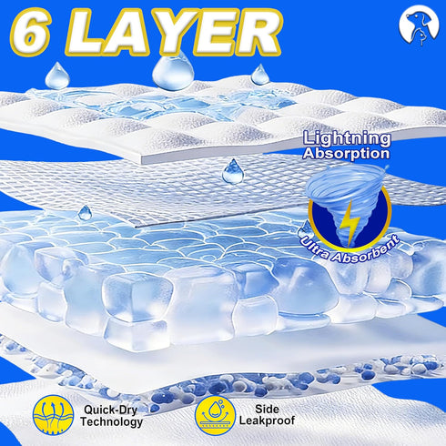 50CT,L,Ultra BrandonSuper Dog Diapers Male Absorbent Disposable Puppy Dog Wraps,Leak-Proof Belly Band for Male Adult