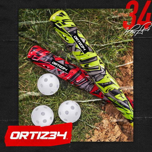 Set- Set 3 4 Grand Slam Graffiti Plastic Bat, David Ortiz Backyard Baseball with Balls, Throw Down Bases