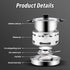 Hot Pot Alcohol Stove, Spirit Cooker with Pot, Camping Stoves Set, Easy to Carry Stainless Steel Liquid Stove