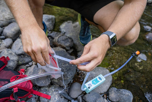 Pacific Bay Portable Automatic Pump, Emergency Drinking Water Survival Gadget for Camping and Hiking Supplies