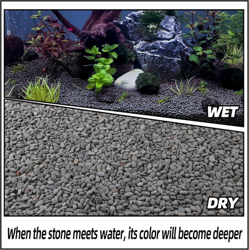 2.4 lb CJGQ Decorative River Rocks Pebbles for Succulents, Cacti & Gardens, Aquarium Gravel, Fish Tank Rocks