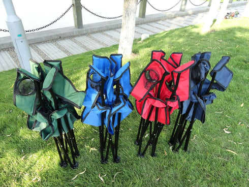 XAIODRAGONSKY Lightweight Folding Camping Chairs, Outdoor Lawn Beach Chair with Cup Holder & Carry Bag for Travel