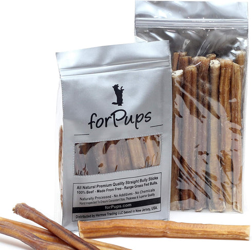 1 (6) (16 oz) 100% (6 inch, 1 lb) Regular Pound of Bully Sticks for Medium, Small Dogs & Puppies, for Sensitive