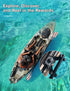 Kayak Paddle Holder, Dual Head Kayak Track Mount Accessories for Fishing, Offset Paddle Holder for Kayaking
