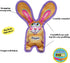 Durable Dog Toy with Squeaker, Floppy Tough Chew Toy, All Ears Hopper, Small 7 inch