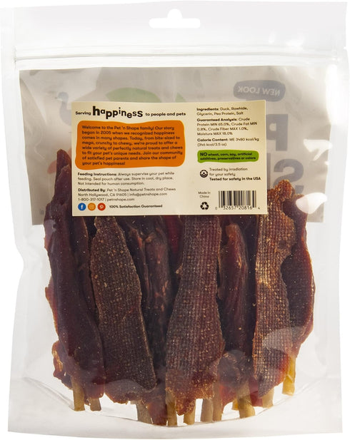Pet 'n Shape Chik 'n Skewers – Duck Wrapped Rawhide Chew Dog Treats, 1 Pound
