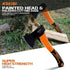 KSEIBI Wood Axe, Small Outdoor Camp Hatchet for Splitting and Kindling Wood, Forged Steel Blade with Anti-Slip and Shock Reduction Handle Great Throwing Axes and Hatchets (Modern) by KSEIBI