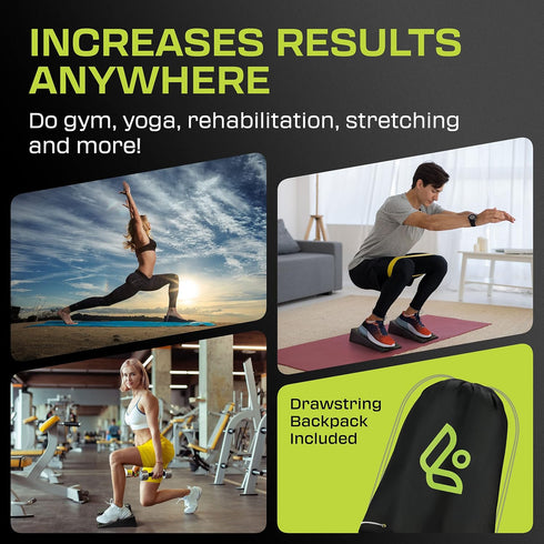 Squat Wedge Block Pair, Anti-Slip Slant Board for Squats, 17° Incline, Includes Backpack