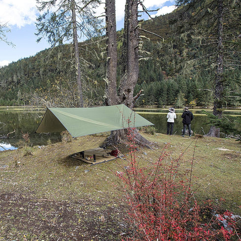 Hammock Rain Fly Tent Tarp, 32ft Long Ridgeline, 9.8x9.5ft Waterproof 210D Oxford with Guy Lines