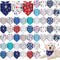 Sanwuta 48 Pcs 4th of July Dog Bandanas for Pets Dog Bandanas