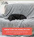Waterproof Dog Blankets for Large Dogs, Washable Sherpa Blanket for Bed, Pet Covers for Couches, 40x60, Light Grey