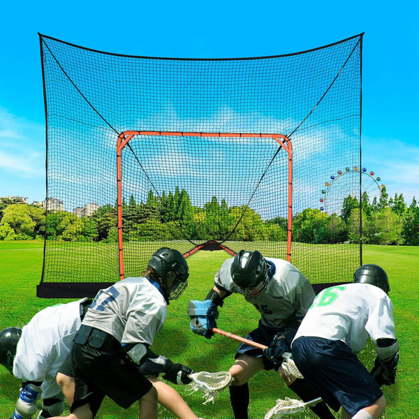 VEVOR Portable Lacrosse Goal with Carry Bag, Hockey Net Backstop for Youth and Adults