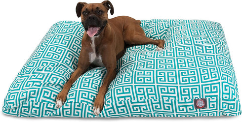 Pacific Towers Small Rectangle Indoor Outdoor Pet Dog Bed with Removable Washable Cover by Majestic Pet Products