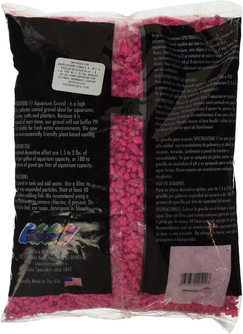 Spectrastone Permaglo Pink Aquarium Gravel for Freshwater Aquariums, 5-Pound Bag
