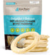 Raw Paws Compressed Rawhide Rings for Dogs, 6-inch, 5-Count - Digestible Rawhide Donuts, Natural Puppy Teething Rings