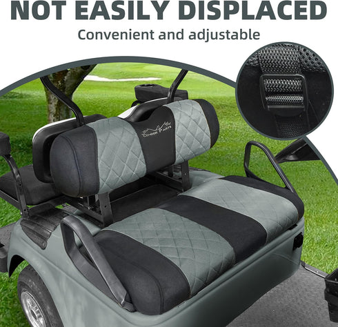Golf Cart Seat Covers for EZGO TXT and RXV, Breathable Washable Sandwich Mesh Air Spacer, Renew Your Cart