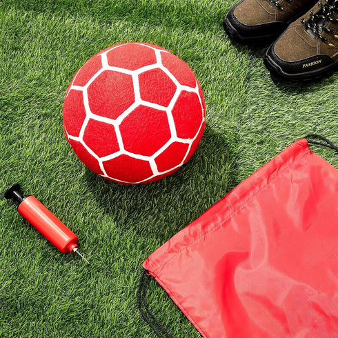 Size 5 Soccer Ball with Pump and Storage Bag, Portable Outdoor Indoor Soft Foam Ball for Soccer Game Training