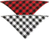 Realeaf Dog Bandanas 2 Pack, Reversible Plaid Pet Scarves, Classic Triangle Dog Bibs for Small Dogs Cats
