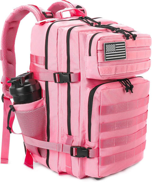 LHI Military Tactical Backpack for Men and Women, 45L Army 3 Days Assault Pack with Molle System