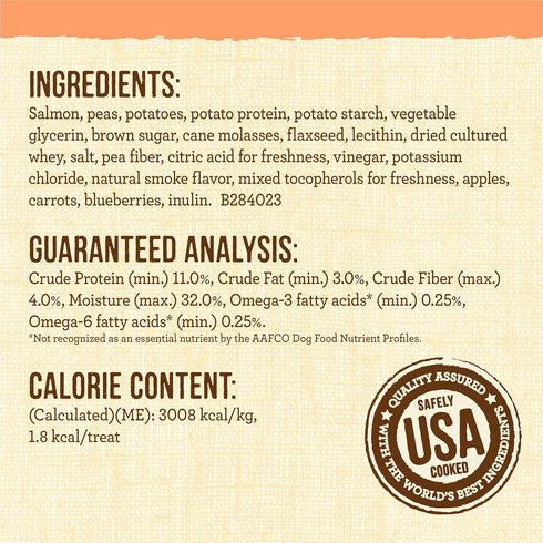 Merrick Lil’ Plates Grain Free Small Dog Treats, Natural Salmon Recipe, 5 oz Pouch